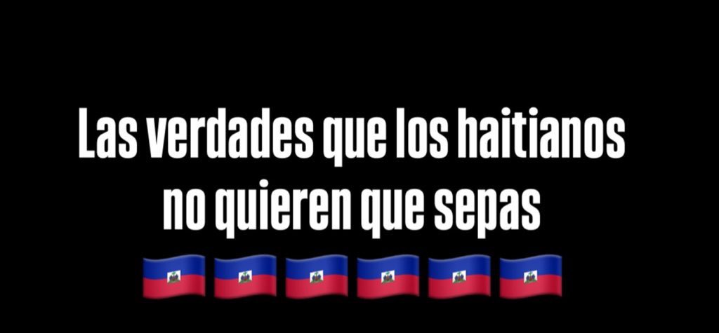 Las verdades que los haitanos no quieren que sepas; Hilo