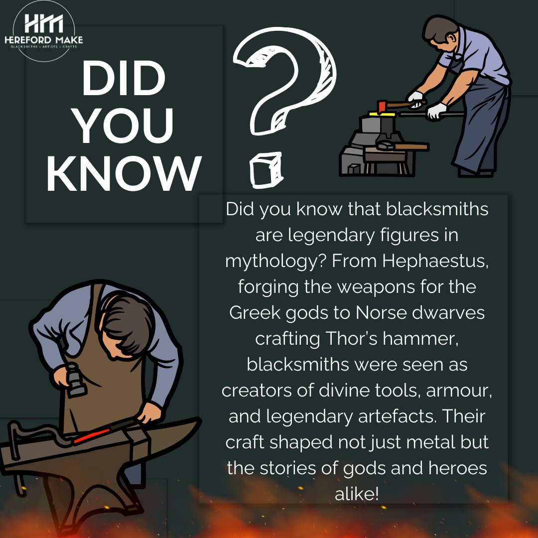 From the forge to folklore - Did you know blacksmiths have always been the true creators of legends?

Donate: gofund.me/1d3a3566

#heritagecrafts #herefordmake #forgingafuture #forgewithpurpose #JoinTheJourney #supportthecause #donatenow #maytheforgebewithyou #forgedinmyth