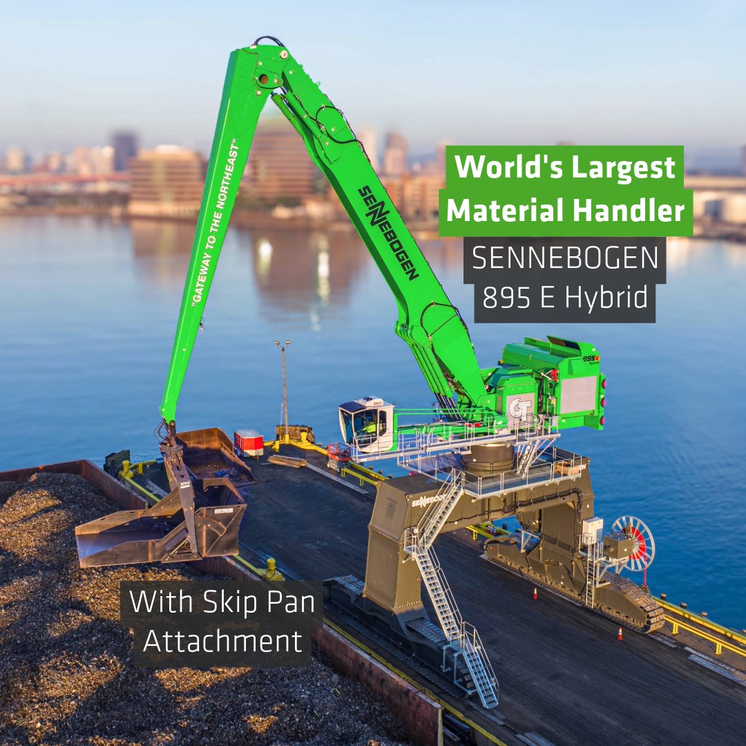 SENNEBOGEN_mk's tweet image. #SENNEBOGEN 895 E Hybrid Boosting Efficiency at Gateway Terminal 🚢

The world’s largest #materialhandler: With a customized undercarriage for the sea terminal in Connecticut, it efficiently loads scrap metal into cargo ships with a skip pan attachment.

➡️bit.ly/3ZB0j9F