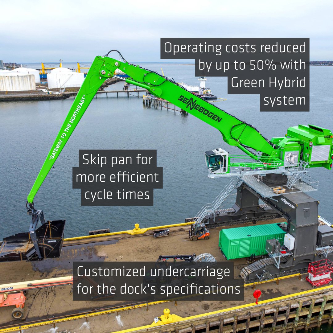 SENNEBOGEN_mk's tweet image. #SENNEBOGEN 895 E Hybrid Boosting Efficiency at Gateway Terminal 🚢

The world’s largest #materialhandler: With a customized undercarriage for the sea terminal in Connecticut, it efficiently loads scrap metal into cargo ships with a skip pan attachment.

➡️bit.ly/3ZB0j9F