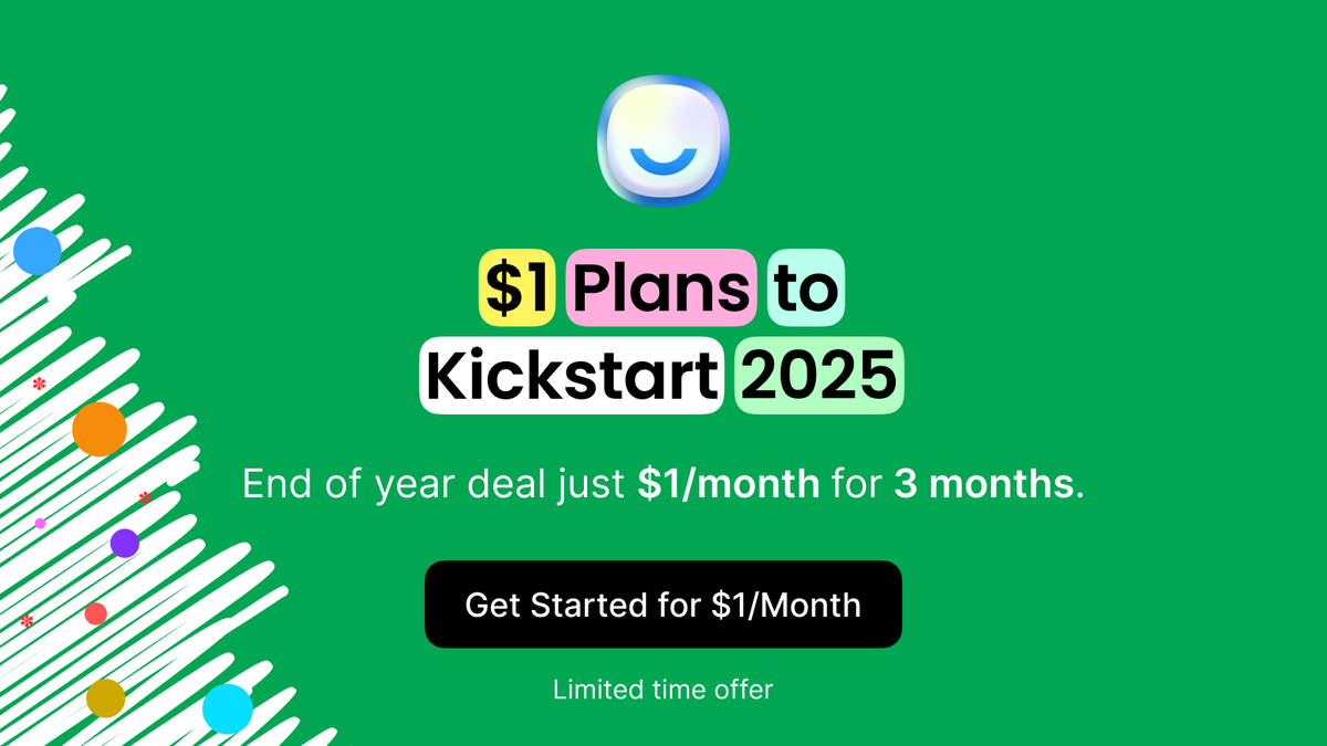 LiveChatAI's tweet photo. LiveChatAI proudly presents the BIGGEST deal of 2024! 🎉

Start 2025 strong: just $1/month for 3 months on our monthly plans and elevate your customer support. 🚀

⏳ Offer valid until December 20. Don’t wait! 💨
https://t.co/8J5yz2YPGs https://t.co/DCT8iqxk56
