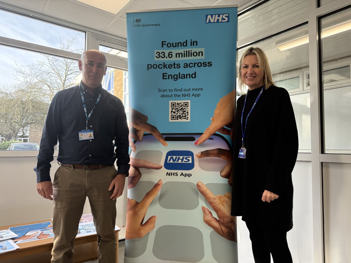 BLMKHealthCare's tweet photo. Fantastic to join Caroline Lewis, CEO of @MindBLMK, to promote the NHS App! 🌟 Mental health and physical health go hand in hand - the NHS App lets you order repeat prescriptions, book GP appointments, &amp; check your health record #BedsBoroughNHSAppDay https://t.co/kRojyyfX4x