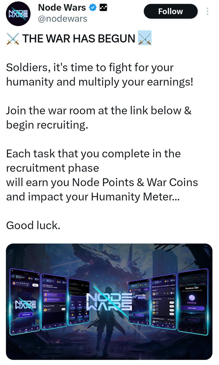 BillionaireOzzy's tweet photo. If you are running #Nodepay
Make sure you are playing #Nodewar on Telegram
https://t.co/kkxVgTTi4C
Be sure to connect your nodepay to the bot in profile.
Play the game by swiping at those coins for more points.
If you haven't started mining Nodepay, start here 👇
https://t.co/Rfz5JFcNej
Register
Download extension
Stay connected to earn Node points.
#nodevember #Bitcoin #Web3Gaming