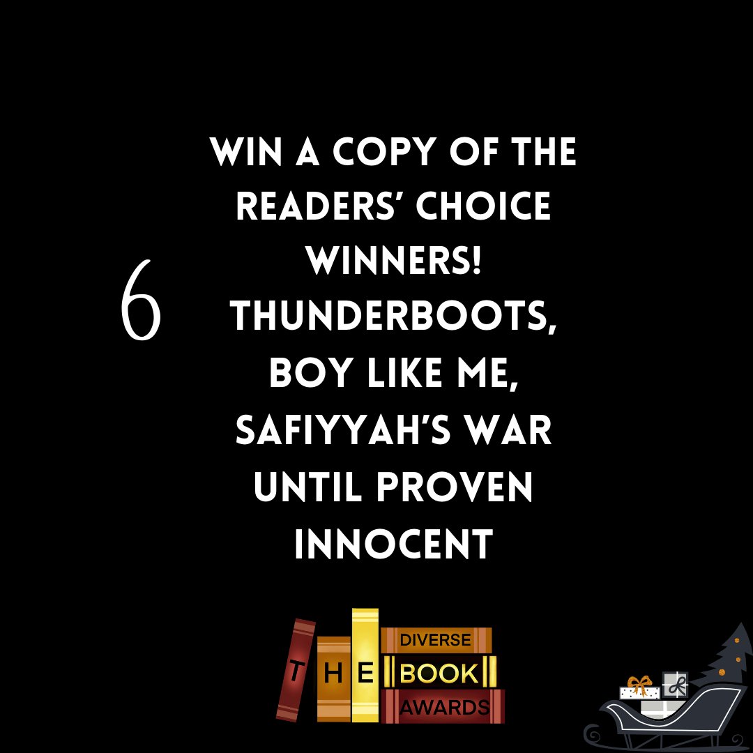 The_DBAwards's tweet photo. 12 days of diverse books to giveaway! 🎉🎉🎉
Day 6: WIN a copy of the Readers' Choice Winners! Thunderboots, Boy Like Me, Safiyyah’s War and Until Proven Innocent. To enter FOLLOW, RT,  LIKE and COMMENT #PublishDiverseBooks
Closes at 6pm. UK &amp; Ireland only. 

#Giveaway https://t.co/JPI28MjiEI
