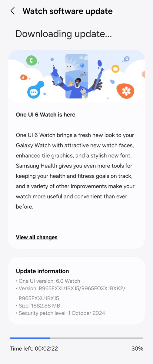 smasithick's tweet photo. ‼️Finally #GalaxyWatch6 Classic LTE gets #OneUI6Watch update in India 🇮🇳
Build: R965FXXU1BXJ5/R965FOXX1BXK2/
R965FXXU1BXJ5
Size: 1882.88 MB
Security patch: 1 October 2024
Enjoy 😍
Like ❤️ Repost
#GalaxyUpdates #Samsung #OneUI6.1.1 #GalaxyS24Ultra #GalaxyS24 @UniverseIce @tarunvats33 @Wvisioncreation @SamMobiles @thesammyfans @gsmarena_com @9to5Google @AndroidAuth @AndroidPolice @Androidheadline @sammygurus