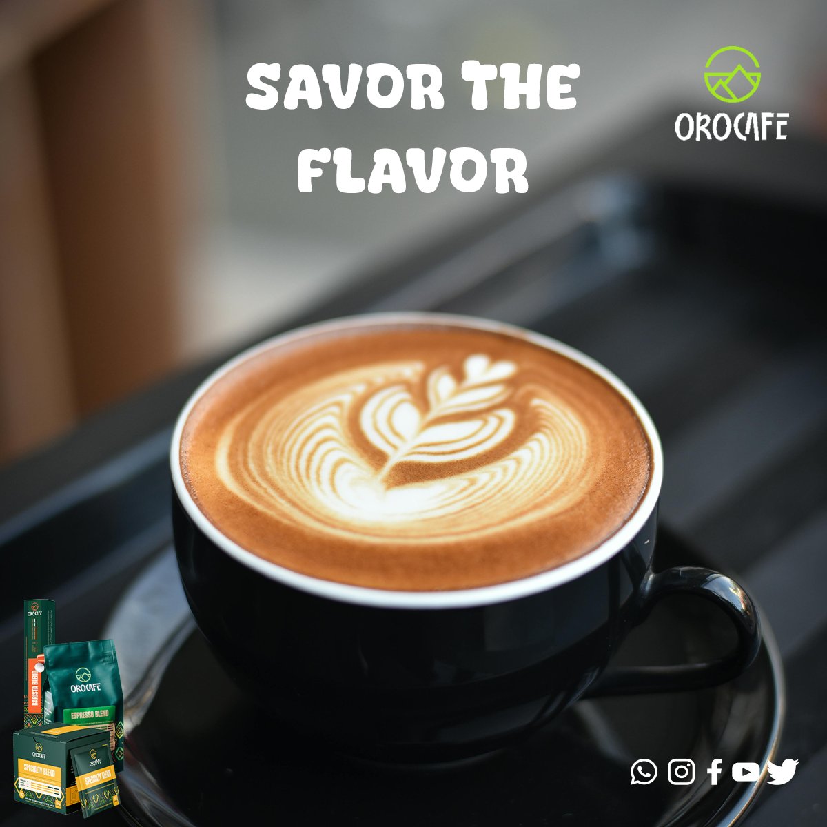 Dive into the rich, velvety goodness of your favorite cappuccino, crafted with OroCafe products. Whether you prefer the convenience of capsules or the classic touch of ground coffee, we’ve got the perfect size for every coffee lover available in 500g,250g,and convenient capsules.