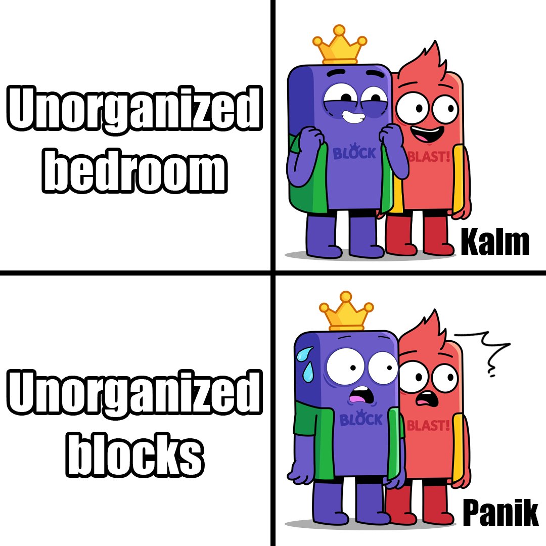 They love being organized...in Block Blast! #fypシ #memesdaily #trending  #blockblast #memes