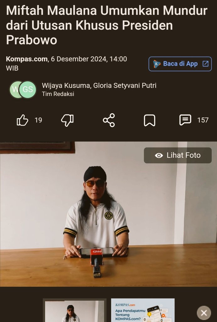 " Breaking News! "
BREAKING NEWS Miftah mengundurkan diri dari jabatannya sebagai utusan khusus Presiden.

Lebih dulu mengundurkan diri sebelum di Pecat aleeee 😅😅😅
