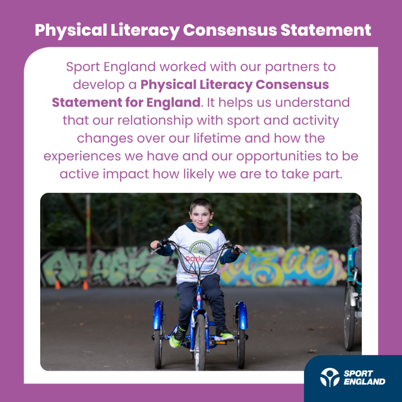 Sport_England's tweet photo. Positive experiences at an early age help build the foundations for an active life which is why we’ve invested in: 

🏡 Place partnerships 
🧘 @Studio_YouPE
💙 Campaigns like @playtheirway
🗣 Physical literacy 

#ActiveLives | #UnitingTheMovement