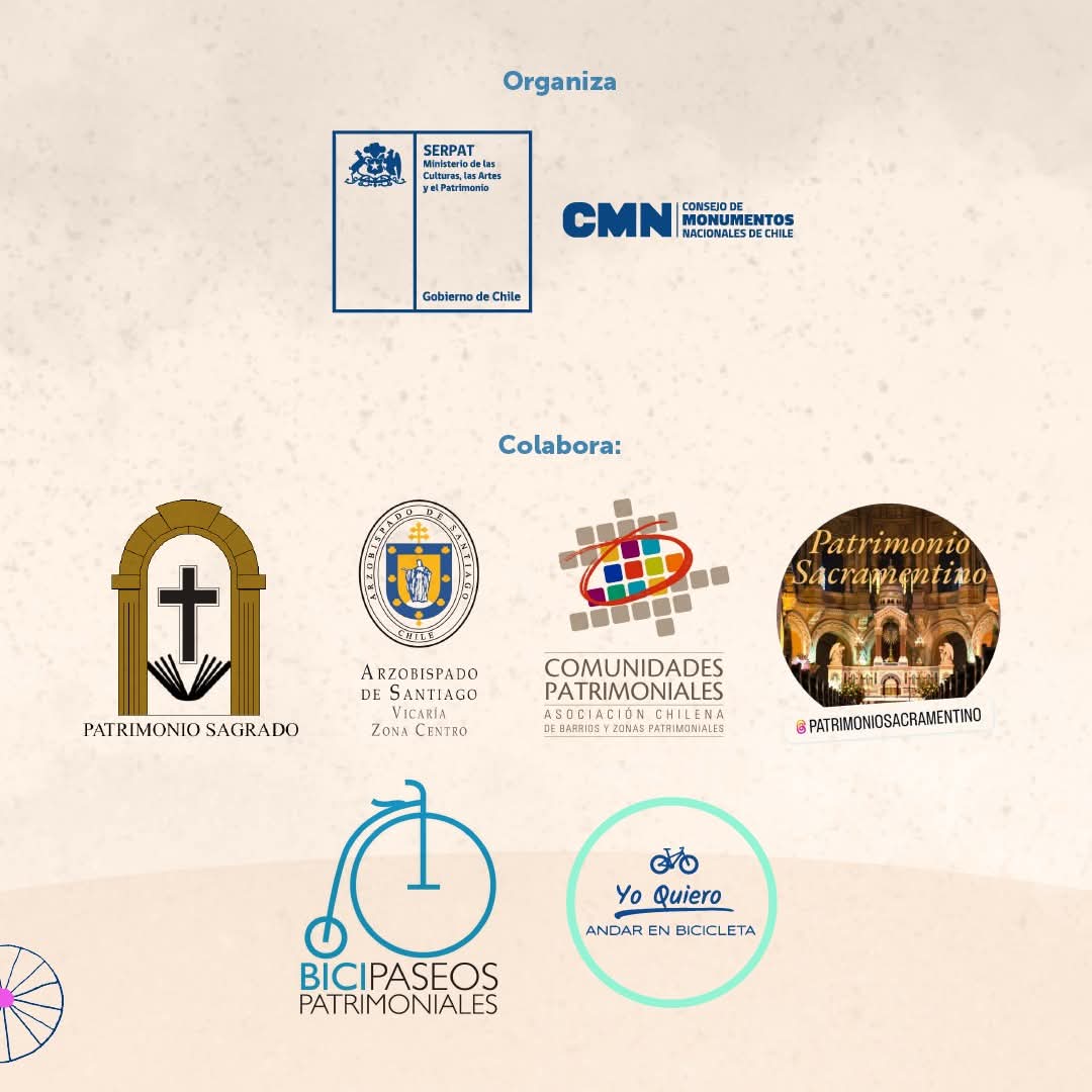 ALERTA DE PEDALEO PATRIMONIAL!⛪🚲
Monumentos Sagrados al sur de la Alameda. Sábado 07 de diciembre, de 17:30 a 20:00. Punto de encuentro: Plaza de Armas, frontis Catedral de Santiago.
Inscríbete:forms.gle/UFV6kwUXEhJXJX…
*bonustrack: concierto en la Basílica de los Sacramentinos.
