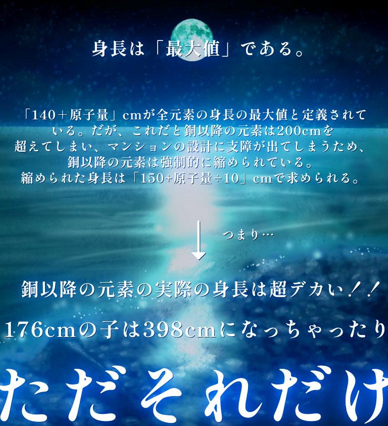 「身長」について
下3行だけで分かります