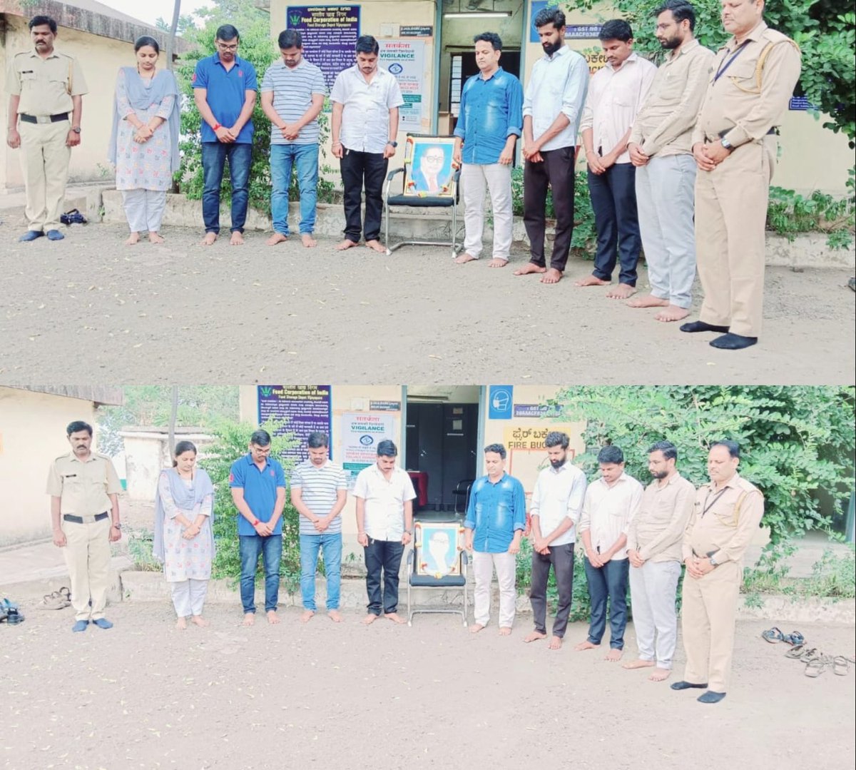 "Today, we solemnly observed Mahaparinirvan Diwas at FSD Bijapur, paying heartfelt tributes to the visionary leader Dr. B.R. Ambedkar, who dedicated his life to fighting social injustice and empowering marginalized communities."