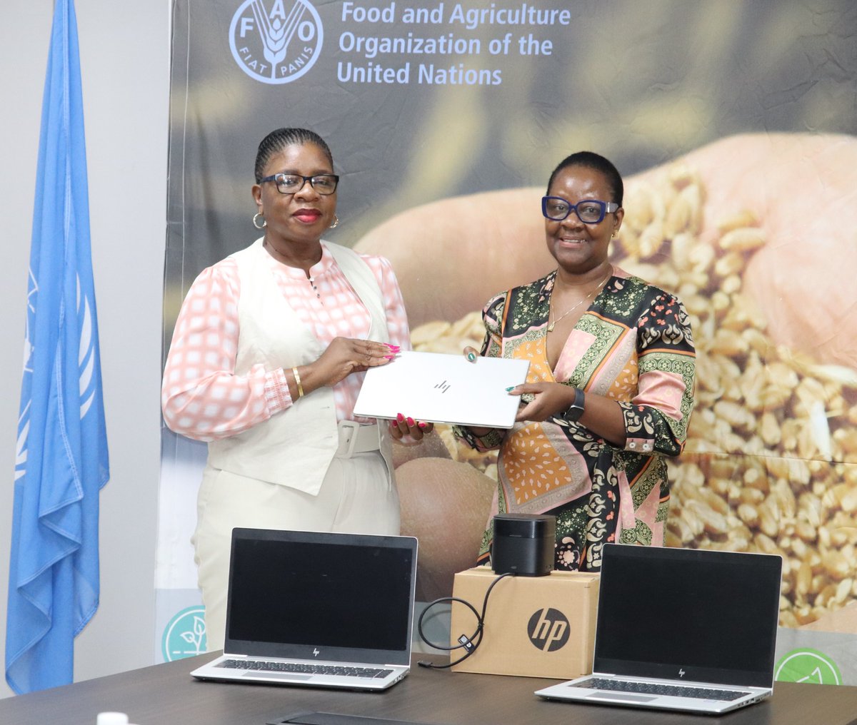 CMucavi's tweet photo. This morning, I had the honor of officially handing over #STOSAR project assets to the Permanent Secretary of Lands & Agriculture, Nancy Chengeta. This milestone underscores the successful completion of a project aimed at advancing innovative & sustainable agricfood solutions https://t.co/4Vx70MpLmZ