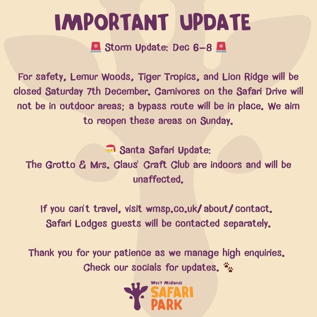 ❗Important Update❗

#WMSP #StormDarragh