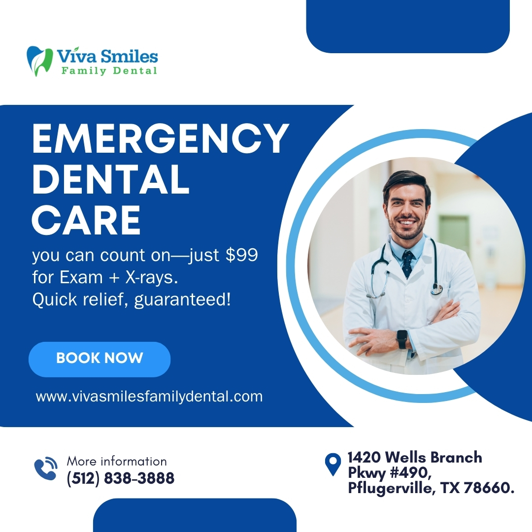 vivasmiles1's tweet image. Tooth pain, a broken tooth, or a dental injury can happen at any time. At Viva Smiles Family Dental, we understand that dental emergencies are stressful, but you don't have to handle them alone! 

#ToothTrouble #EmergencyDentist #VivaSmiles #DentalCare #PflugervilleDentist