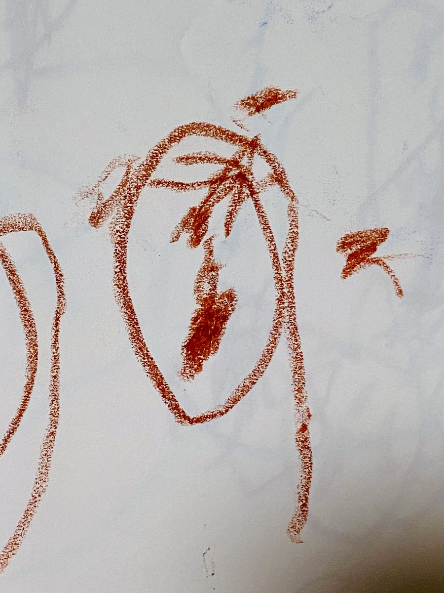 「2歳を目前にして、娘が「目!耳!」とか言いながら人の顔らしきものを描き始めた。 」|添田 一平 SOEDA Ippeiのイラスト