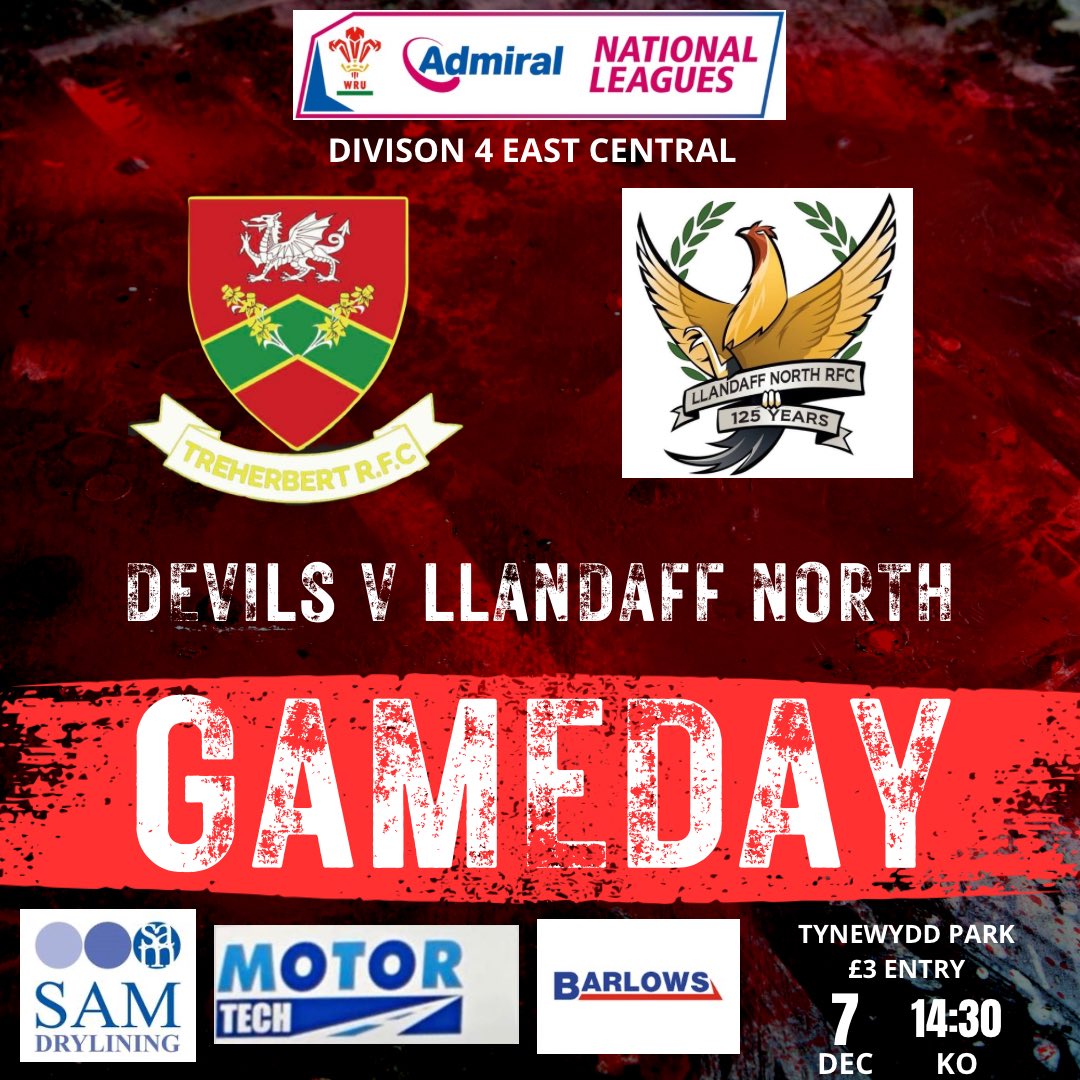 Devils team news to welcome llandaff north to the cage tomorrow 👹