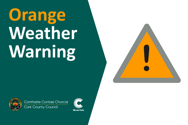 ⚠️ Cork County Council’s Severe Weather Assessment Team convened this morning ahead of a Met Éireann Status Orange Wind warning for Cork. 

The warning comes into effect at 8:00pm tonight (Friday, 6th December) and will remain in place until 10.00am tomorrow morning. A Status