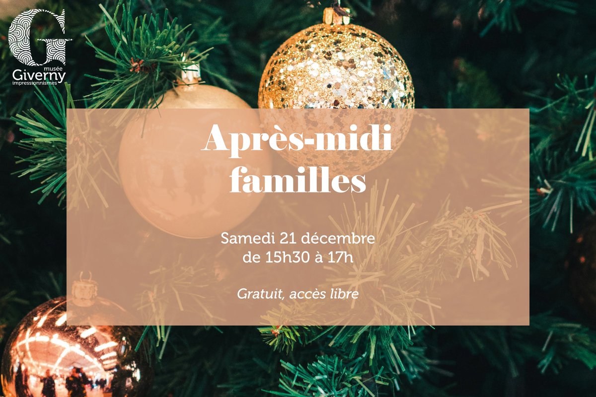 Après-midi familles | Pour célébrer les fêtes de fin d’année, le musée convie les petits et les grands à partager un moment convivial et chaleureux autour du sapin.
Au programme : des jeux, un goûter offert et… une surprise !
📍Samedi 21 déc. de 15h30 à 17h
Gratuit, accès libre.