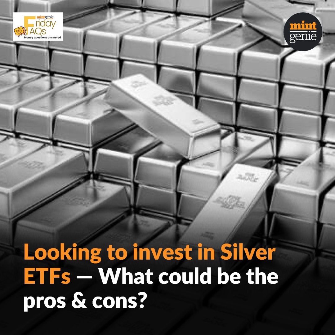 livemint's tweet photo. #MintGenie π§ | πβ¨ Ready to diversify your investment portfolio? Silver ETFs offer a cost-effective and hassle-free way to invest in silver, with the added benefit of no physical handling.
Explore how these funds work and their benefits in this edition of #FridayFAQs to learn more ποΈπ
https://t.co/fzFJqLMr8J
#SilverETFs #InvestSmart #PersonalFinance