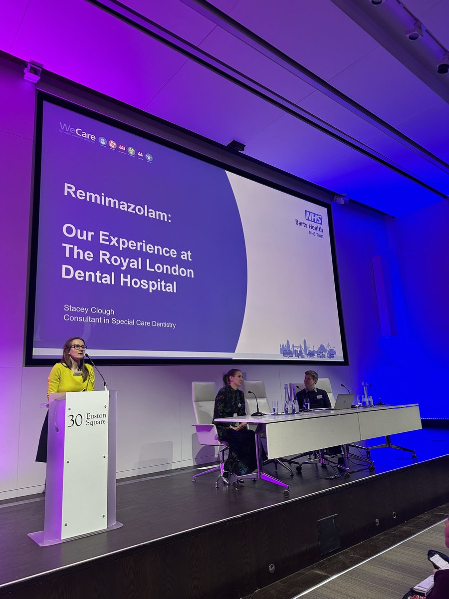 British Society of Special Care Dentistry (@bsscd_uk) on Twitter photo Another sedation option with the use of Remimazolam - now we’re hearing from <a href="/NHSBartsHealth/">Barts Health</a> - Stacey Clough, consultant in SCD Another sedation option with the use of Remimazolam - now we’re hearing from <a href="/NHSBartsHealth/">Barts Health</a> - Stacey Clough, consultant in SCD