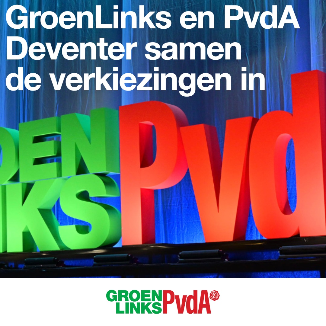 Een week geleden maakten de leden van GroenLinks en PvdA in Deventer een historisch besluit: in 2026 gaan we met één lijst en één programma de verkiezingen in! Voor een sterk, sociaal en duurzaam Deventer❤️💚
#GroenLinksPvdA
tinyurl.com/c9v8wb3a