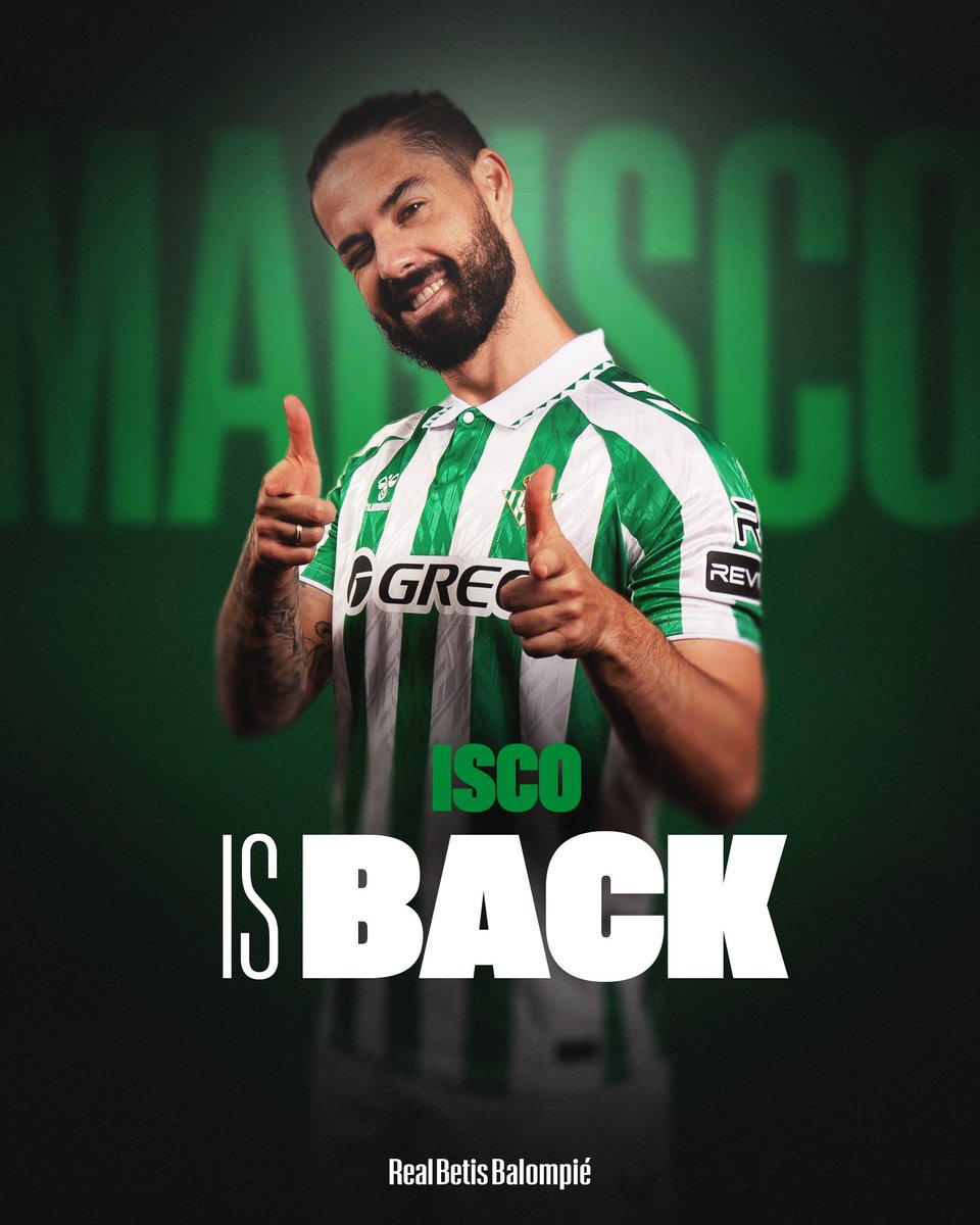 RealBetis's tweet photo. 🎩🌟🔙

Repetid conmigo: ¡@isco_alarcon vuelve a una convocatoria!

#RealBetisBarça https://t.co/FWCpfR1YUC