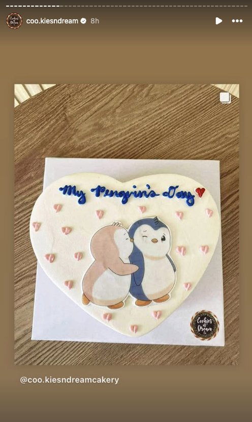 Funny coincidence, but I randomly saw this <a href="/pudgypenguins/">Pudgy Penguins</a> cake on a local cake shop's IG story today.

Wonder if they know about $PENGU? 🐧🍰