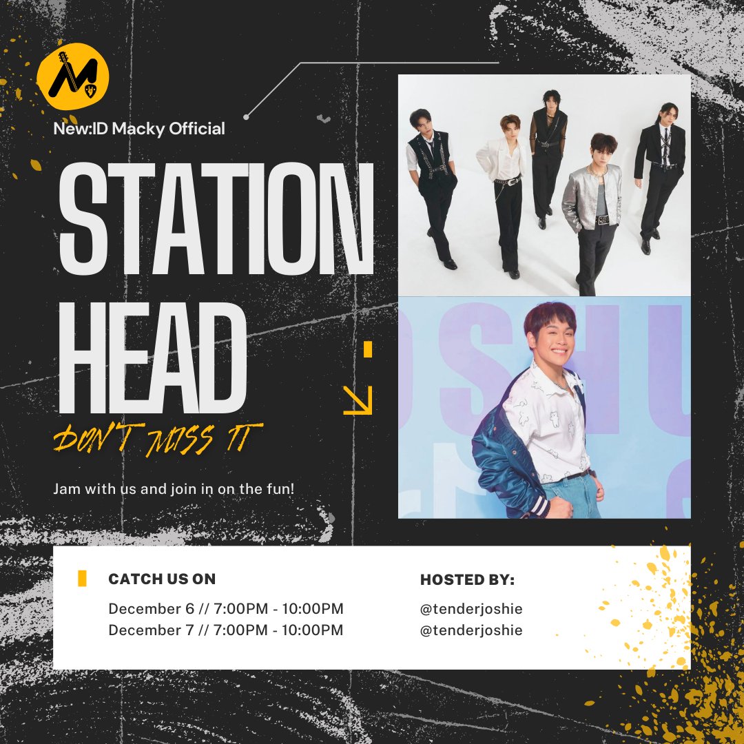 Tonight's Collab with <a href="/TenderJoshieOfc/">Tender Joshies | JOSH NUBLA</a>

📻 stationhead.com/tenderjoshie 

Pubmat <a href="/newidmackyofc/">New:ID Macky Official</a>

#NEW_ID #JOSHNUBLA <a href="/official_newID/">New:ID OFFICIAL</a>