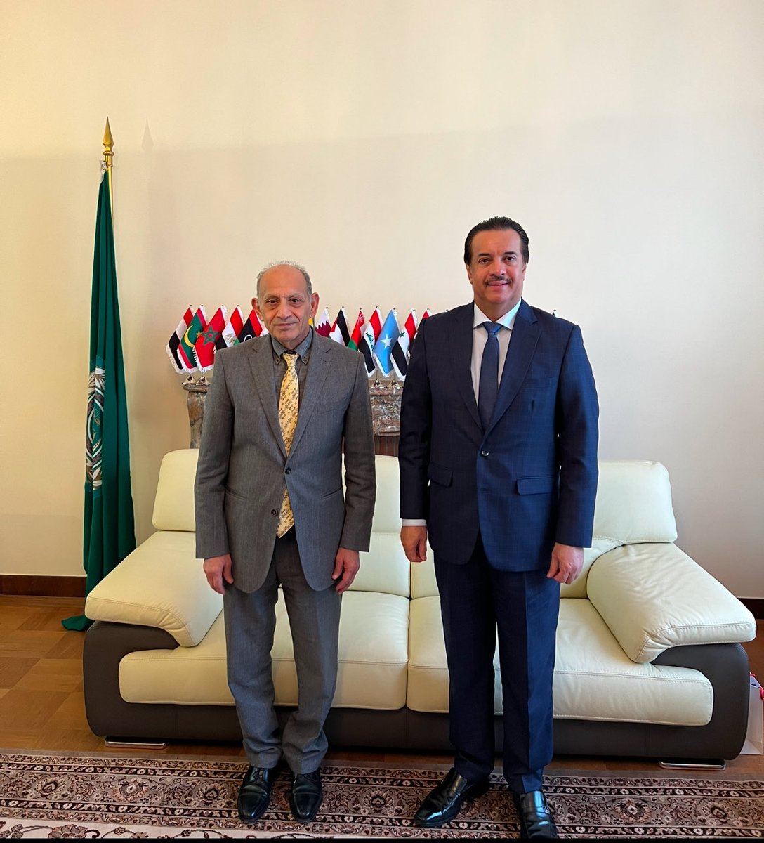 Thank you HE Ambassador Jawad Kadim AlHindawi the head of the Arab League Mission in Brussels for receiving me today to bid farewell on the occasion of the end of my tenure in Brussels. I enjoyed discussion with you, exchanging views, benefiting from your enlightened thinking &amp;