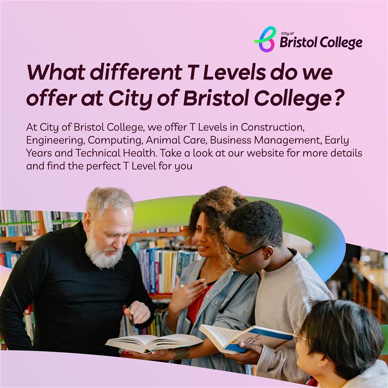 ✨What T Levels do we offer?✨

We're proud to offer T Levels in a wide range of sectors! Visit our website for more details and apply today!🔗loom.ly/yUM5O-Q

#MyBristolCollege #WhereNext #TLevels #TLevelWeek