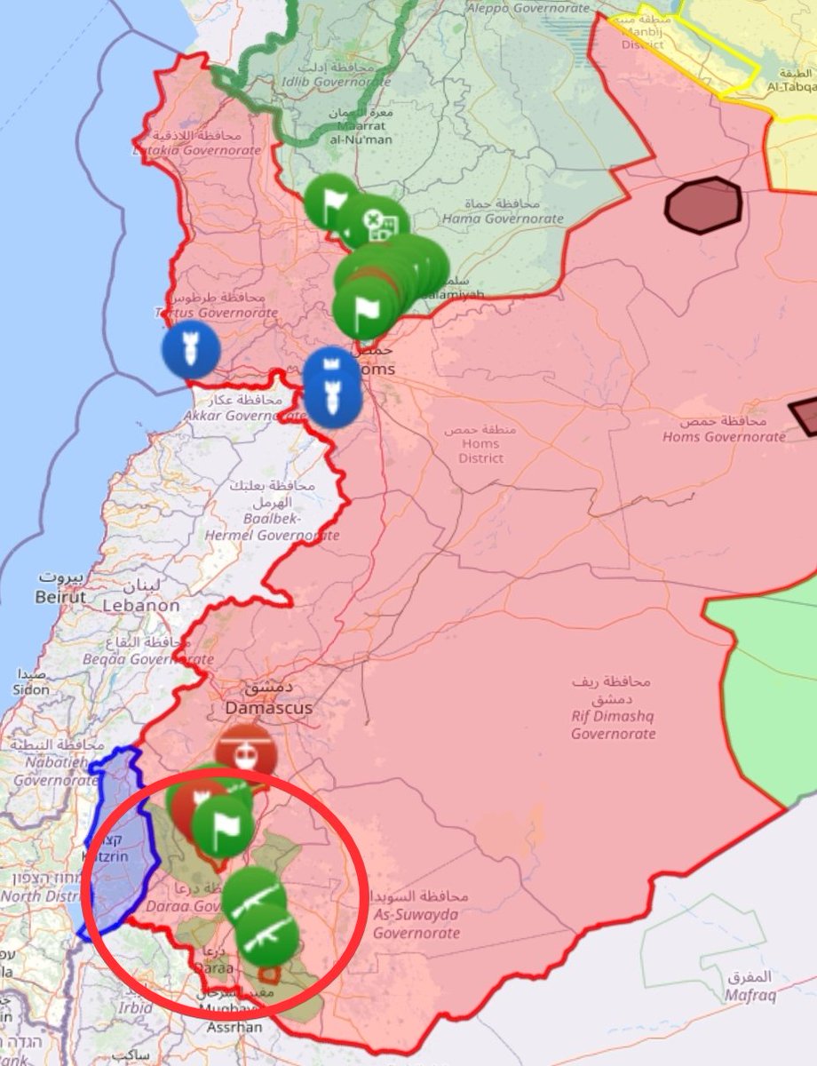 🚨 Şamın güneyindeki dera ve birkaç bölge tamamen muhaliflerin kontrolüne geçti.