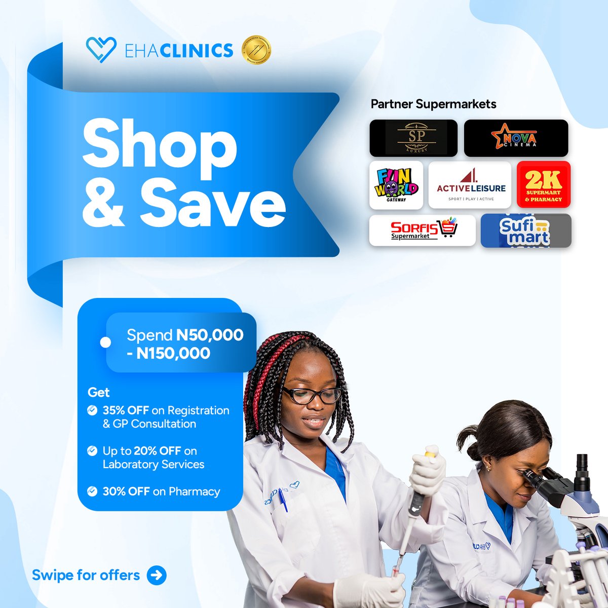 EHAClinics's tweet photo. It’s the season of giving, and we have plenty of gifts for you! 

Shop at any of our partner businesses and win huge discounts on select services at EHA Clinics. 

These offers are valid until the end of March 2024! 

So, start shopping now, and enjoy the rewards. 

#Christmas https://t.co/u8CWU5qQNZ