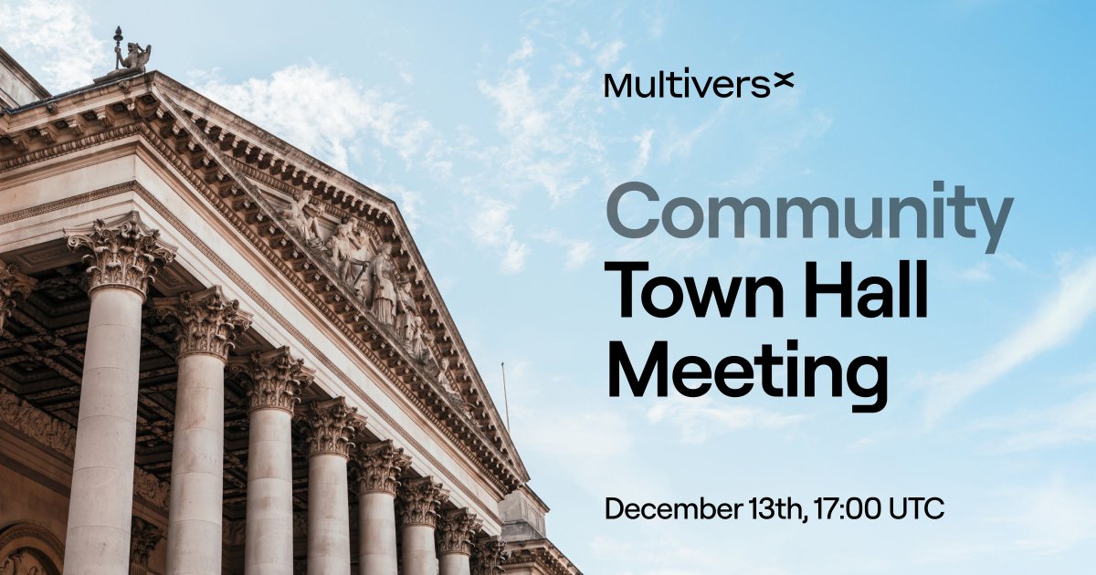 Next Community Town Hall.

On tech updates, global initiatives, onboarding talent, builders and users.

Save the date. Dec 13th, 17:00 UTC.