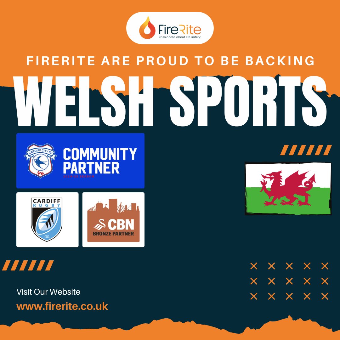Supporting Welsh Sport with Pride! At FireRite, we’re proud to back our local teams and the exceptional talent that Wales continues to showcase in sport. 

#FireRite #WelshSport #ProudToSupport #TogetherStronger #cardiffrugby #swanseacityfc #cardiffcityfc