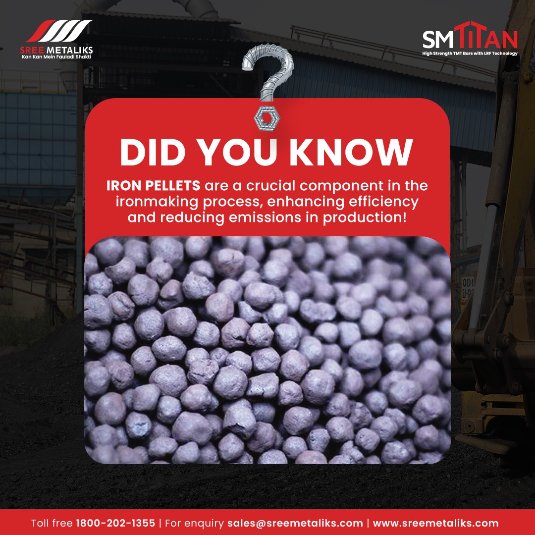 SreeMetaliks's tweet photo. Did you know? Iron pellets are key to efficient ironmaking, boosting production while cutting down on emissions! A sustainable solution for a greener future. #SreeMetaliks #IronmakingRevolution

#IronPellets #SustainableProduction #GreenManufacturing #EcoFriendlySteel https://t.co/CJQUkW4h5H