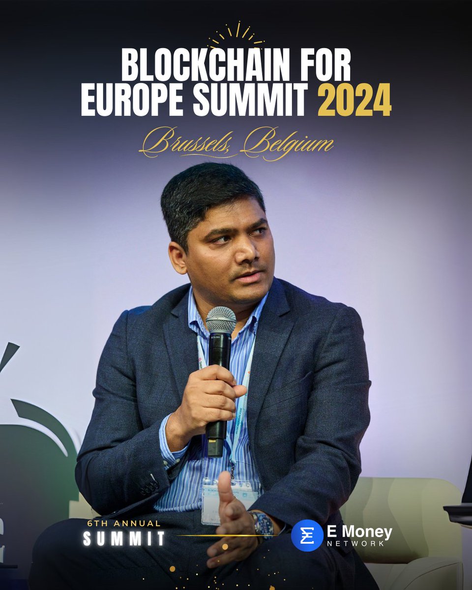 emoney_network's tweet photo. Exciting times at the Blockchain for Europe Summit 2024 @BlockchainforEU 🇪🇺

🎙️ Our CEO, @raj_bagadi participated in the panel discussion on "Web3 meets Web2: Building trust through compliance."

💡 He highlighted the crucial role of compliance in building trust across evolving landscapes, especially the RWA space which is fast becoming a major catalyst in the growth of the crypto industry.

#BlockchainForEurope #BC4EUSummit2024