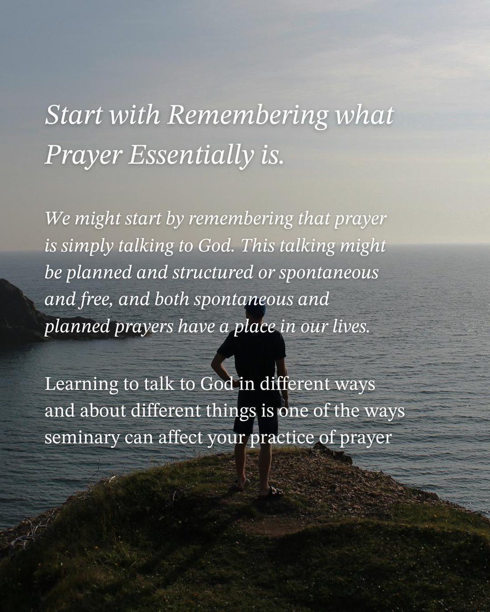 SBTS's tweet photo. "Your time in seminary will affect your practice of prayer. For many students, seminary enriches strong practices of prayer established before they ever began taking classes." –Joseph C. Harrod
Read more: https://t.co/O1OeUHJkyj
#SeminaryStudent #PrayerLife #SpiritualDisciplines