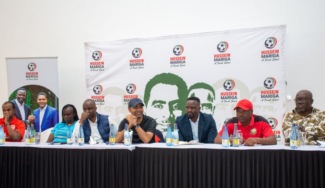 Bookten8's tweet photo. Nick Mwendwa's one leg is already outside FKF. Hussein Mohammed Na Mariga wamefanya Ile kitu. I'm informed that #AFreshStartNEC is held at Hussein's office with close to 50 voters, ready for tomorrow. 

God is good, all the time!

 @husseinmoha and @MarigaOfficial https://t.co/4Z1mDJj4iy