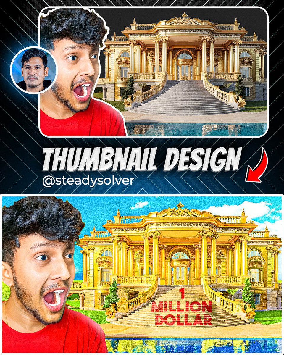 SteadySolver's tweet image. 🎮 Designed this eye-catching thumbnail for Dattrax Gaming, and it helped the video hit 411K+ views on YouTube!  Thumbnails matter more than you think.  📷 DM me for custom thumbnails that drive clicks &amp;amp; boost your channel!  #YouTubeGrowth #ThumbnailDesign #ContentCreator