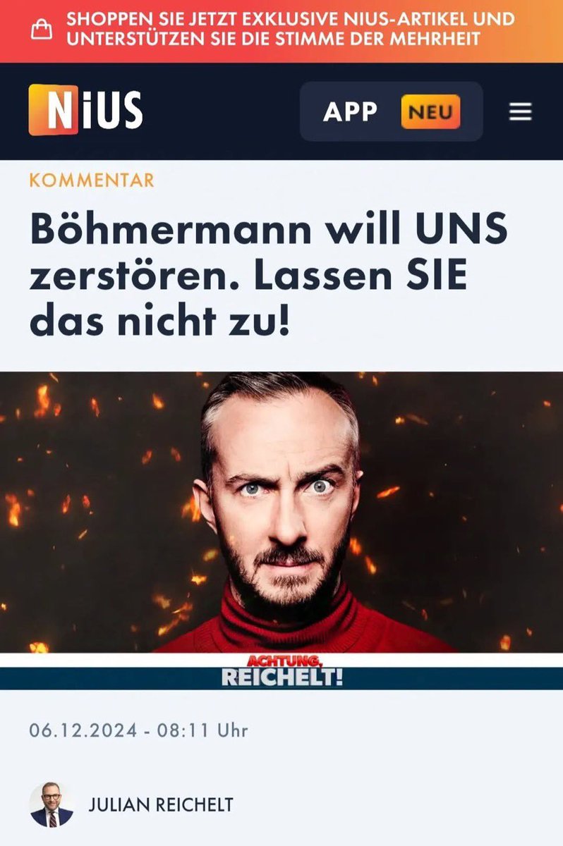 aurban's tweet photo. Nicht nur Böhmermann, Julian, nicht nur Böhmermann. https://t.co/iGdQJ7ZWOm