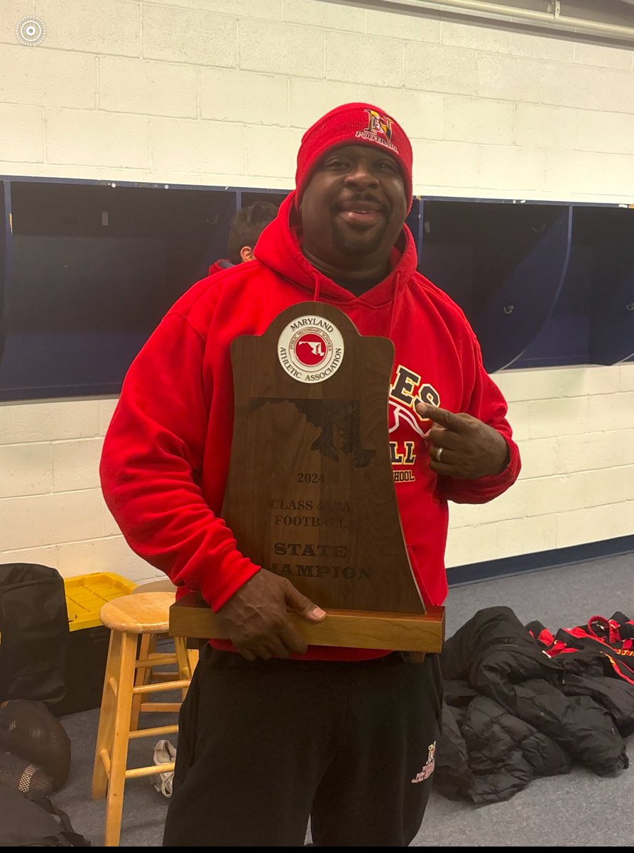 To God be ALL the GLORY🙌🏾. It's been a crazy year; having to step down from Bowie State because of CANCER. To my brother <a href="/coach_condo/">Billy Condo</a> asking me to come and assist in anyway that I could. <a href="/coach_condo/">Billy Condo</a> I love you my brother in football. To be holding this trophy is nothing but GOD!