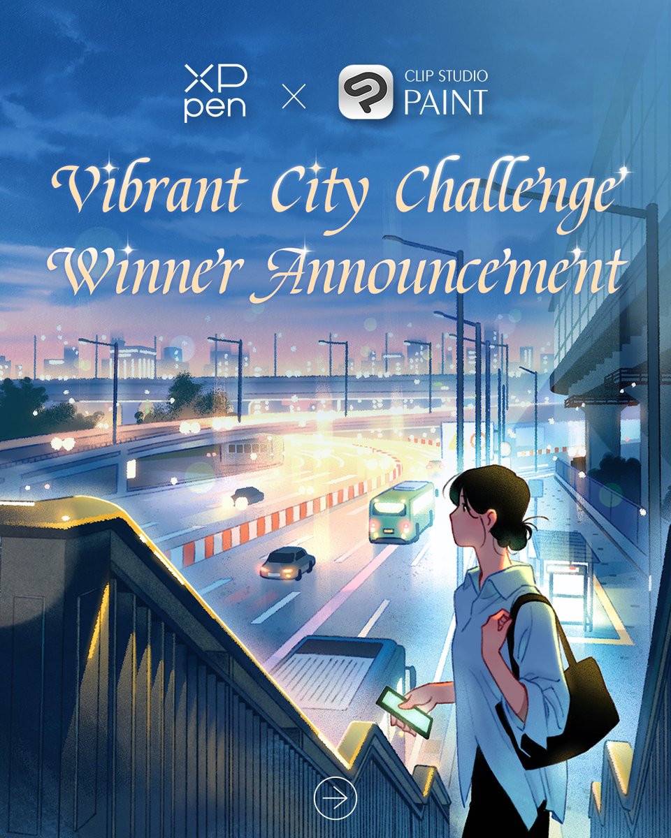 XPPEN's tweet image. 🏙️   The wait is over! 🎨
We’re thrilled to announce the winners of  &quot;Vibrant City&quot; Challenge🎉

#XPPen #DrawingContest