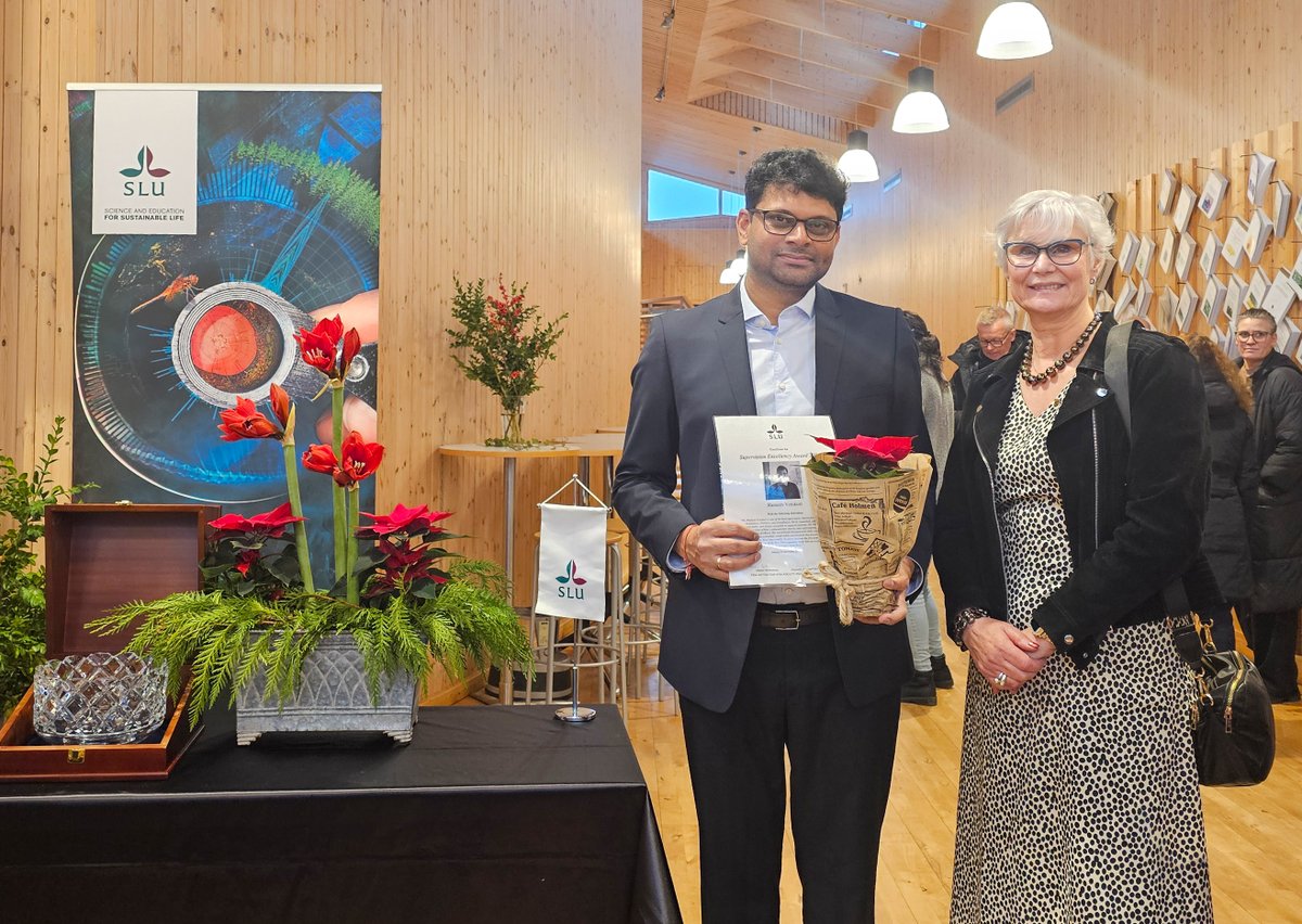 "Ramesh Vetukuri is one of the best supervisors, known for his knowledge, helpfulness, and friendliness. He is committed, enthusiastic, approachable, and always available to support students." <a href="/RameshVetukuri/">Rameshvetukuri</a> won the Best Supervisor Award 2024.
slu.se/en/ew-news/202…