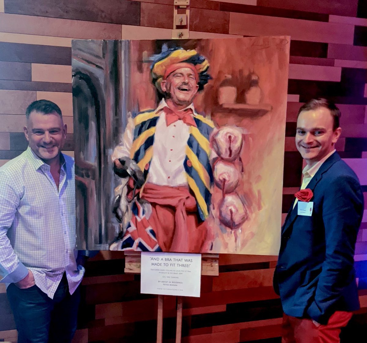 Break a leg <a href="/Andyshowbiz/">Andy Collins</a> on the opening of the highlight of <a href="/TheWaterside1/">Aylesbury Waterside</a> year, Panto! 
Here’s my portrait of Andy I did in 2019 when I was Artist in Residence which is on display in the theatre.