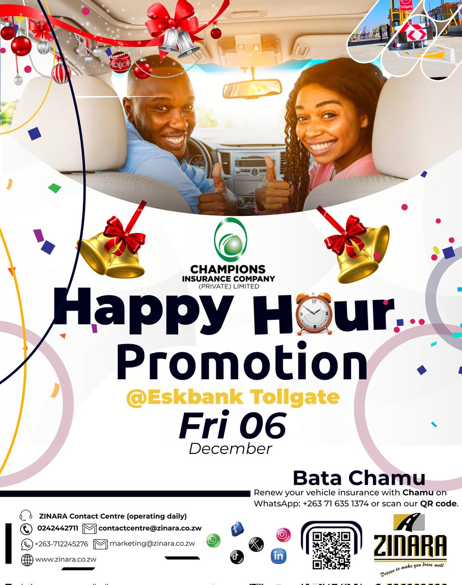 zinaraZW's tweet photo. We are at Eskbank with the @ChampionsZim Team. 

Talk to the team and get a FREE pass plus insights on their insurance and license renewal chatbot #Chamu 

#PartnersForProgress 
#HappyHourPromotion 
#LicenseRenewal https://t.co/vvpVhwewT3