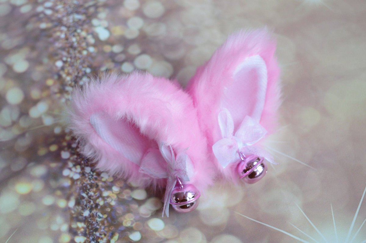 Nekollars's tweet image. MtO Kitten play clip on cat ears with ribbon bows and bell - neko lolita cosplay costume - kitten play gear accessories - pastel pink &amp;amp; blue tuppu.net/a20b9f77 #Nekollars #Etsy #ClipOnEars