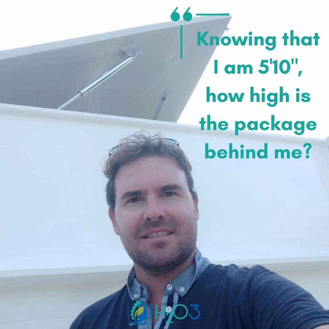 Knowing that I am 5'10", how high is the package behind me?