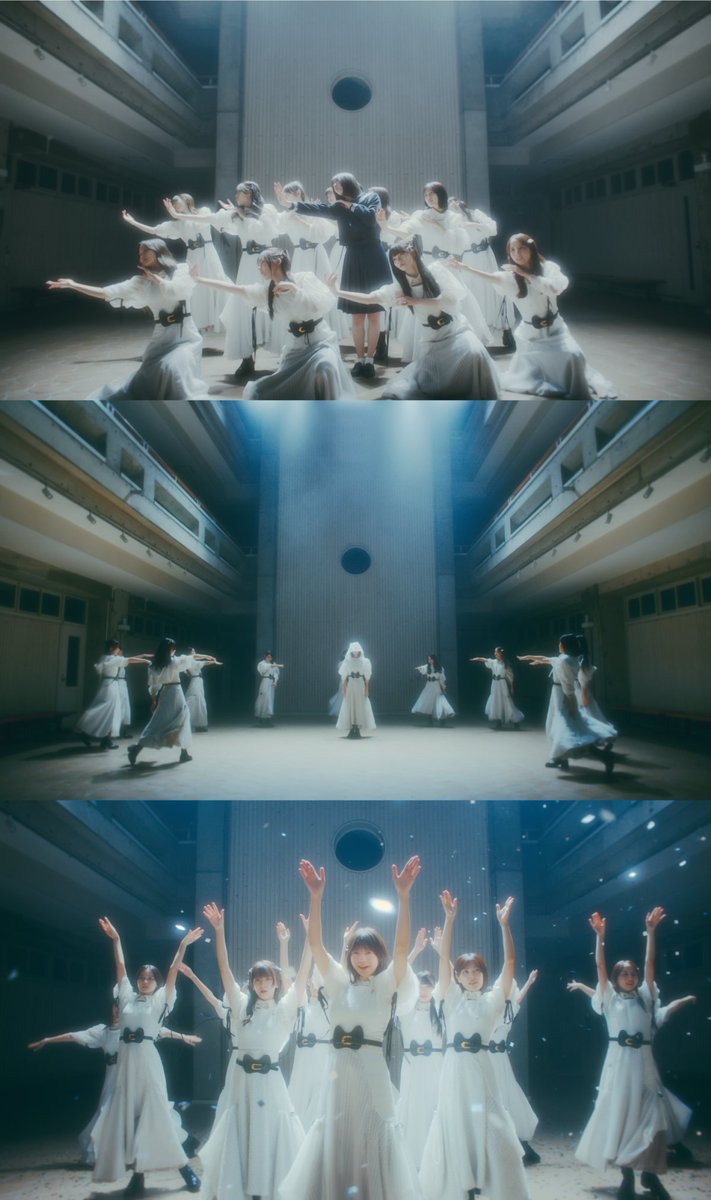 yoshikawa_eri's tweet photo. 乃木坂46「それまでの猶予」MV
監督しました！

小さなきっかけひとつで誰もが首謀者になるような世界。表面的には無力に見えたとしても、 ある出来事や瞬間がスイッチとなり、運命を大きく動かす存在になる可能性がある。
というテーマで制作しました。

衣装が切り替わった時、冨里さんの見たことない表情を引き出せれば良いなと思いそこから企画を組み立てていきました。

作品の重要なポイントとなるフードを取る仕草は何度か撮影する予定でしたが、冨里さんはたった一回で期待を超える表情を見せてくれため撮り直す必要がありませんでした。
高校を卒業した冨里さんのこれからが楽しみです。

メンバーのダンスも表情もカッコよくてゾクゾクしました！
ぜひご覧ください📸

https://t.co/CjE9VMhvFK

#乃木坂46_それまでの猶予
#乃木坂46