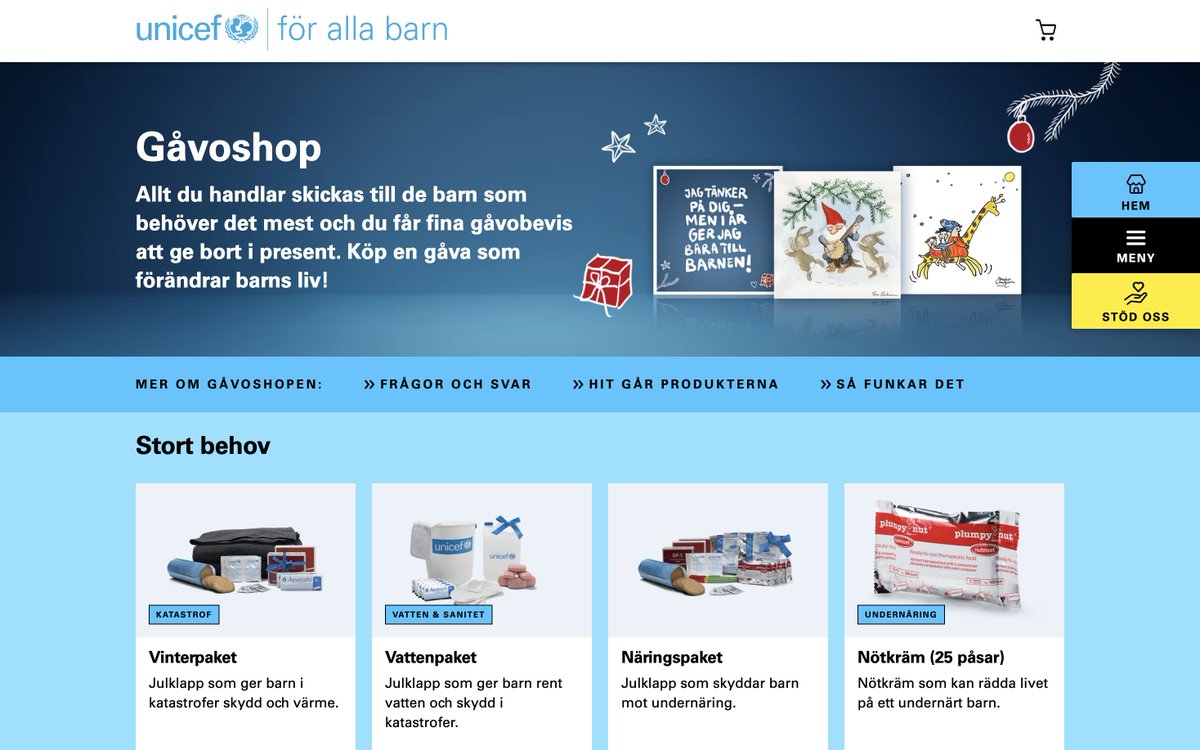 raizemore's tweet photo. Alla har inte möjlighet att fira Jul.
Stöd Unicefs arbete och handla något i deras Gåvoshop: https://t.co/DkifGIXJQ4 https://t.co/GWjIsZPlGS